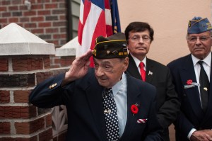 During his speech, Rocco stopped to salute his fellow veterans of VFW Post 2348: “I want you all to know that I have the upmost respect and enormous admiration for all of you young veterans,” he said