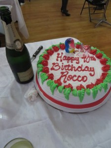 Rocco's 90th Birthday Cake and Champagne